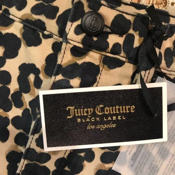 Juicy Couture Tan Leopard Cheetah Print Girlfriend Shorts - Picture 3 of 4